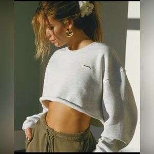 Joah Brown Cutoff Crew Logo Size S/M